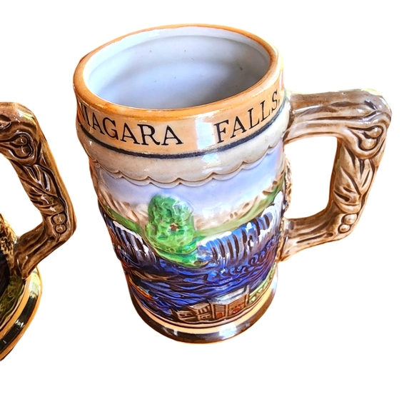 Vintage Niagara Falls Beer Stein Mug Set of 2 - Picture 5 of 6